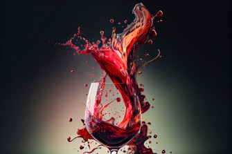 vino sklenicka splash